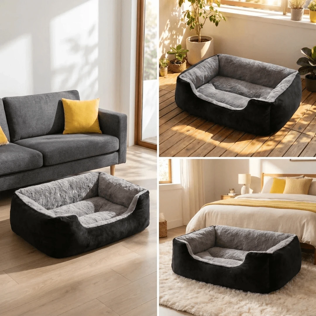 Waterproof Orthopedic Dog Couch Bed – Removable Washable Cover, Non-Skid Bottom