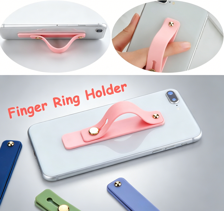 6 Pieces Phone Grip Holder Cell Phone Grip Strap Telescopic Finger Strap Stand Universal Finger Kickstand