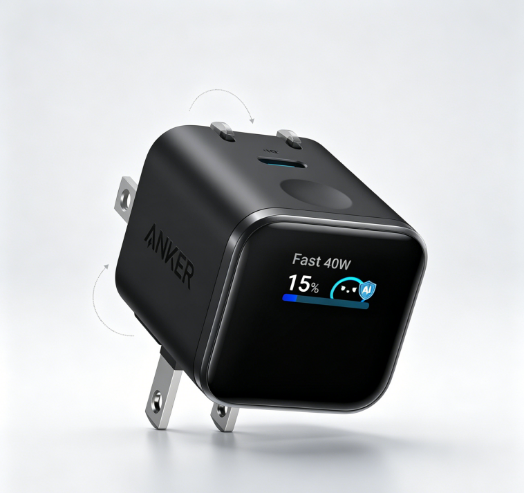 Smart Display Charger, Anker Nano USB C Charger Block, 45W Max GaN Phone Charger,180° Foldable Plug
