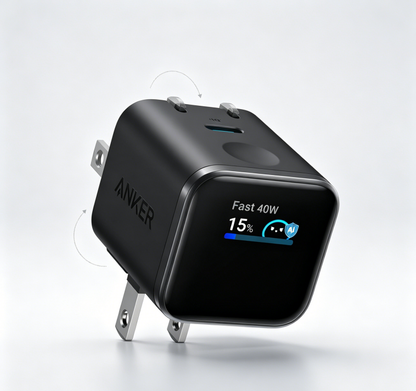 Smart Display Charger, Anker Nano USB C Charger Block, 45W Max GaN Phone Charger,180° Foldable Plug