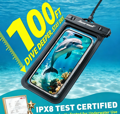 Waterproof Phone Pouch, IPX8 Waterproof Phone Case for iPhone 17/16/15/14 Pro Max, Cell Phone Dry Bag