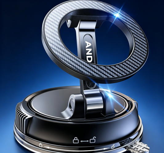 Car Phone Holder for Magsafe [78+LBS Strongest Suction & 2400gf Strongest Magnetic] 360° Adjustable Car Phone Mount