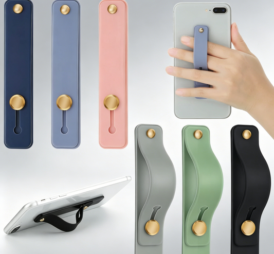 6 Pieces Phone Grip Holder Cell Phone Grip Strap Telescopic Finger Strap Stand Universal Finger Kickstand