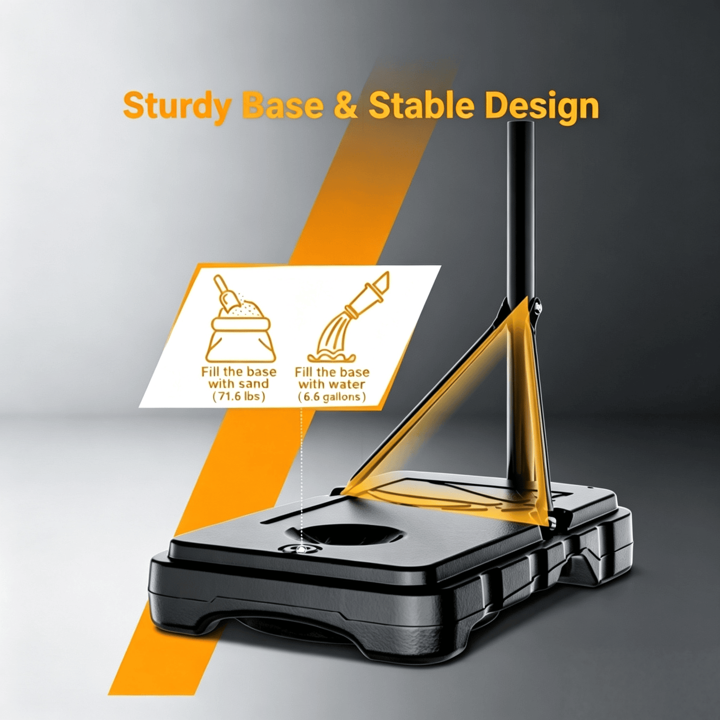 Adjustable Kids Basketball Hoop, 5.5–7.5 FT Height, 33 Inch Shatterproof Backboard