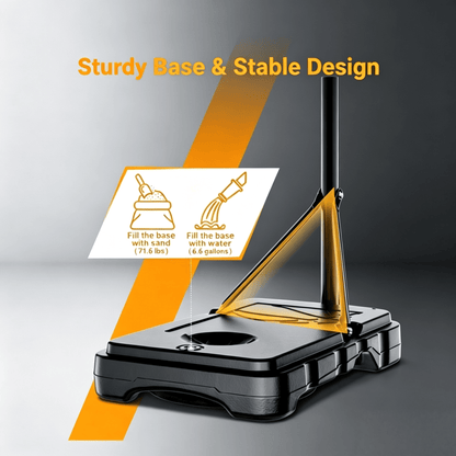 Adjustable Kids Basketball Hoop, 5.5–7.5 FT Height, 33 Inch Shatterproof Backboard